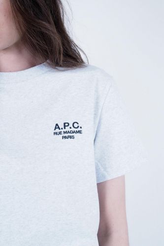 T-shirt gris avec logo A.P.C. | Marine