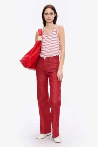 A.P.C. Femme top Blanc/rouge