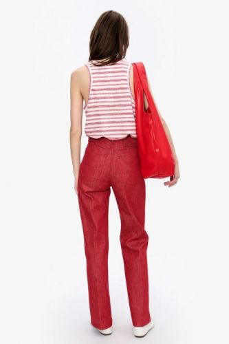 A.P.C. Femme top Blanc/rouge femmes (top ample rayé rouge écru - TOP RINA LIAEZ-F07059 red/écru) - Marine | Much more than shoes