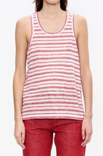 A.P.C. Femme top Blanc/rouge femmes (top ample rayé rouge écru - TOP RINA LIAEZ-F07059 red/écru) - Marine | Much more than shoes