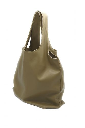 Tote bag en cuir kaki A.P.C. | Marine