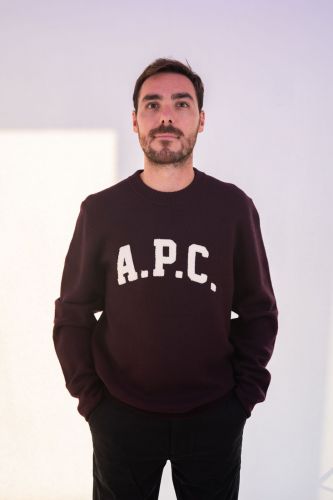 A.P.C. Homme pull Bordeaux
