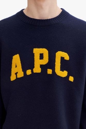 Pull bleu marine avec logo A.P.C. | Marine