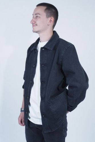 Veste en jeans noir A.P.C. | Marine