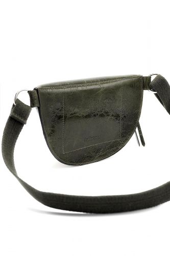 Banane en cuir vernis kaki BELLEROSE | Marine