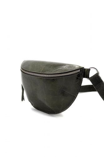 Banane en cuir vernis kaki BELLEROSE | Marine