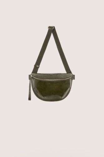 Banane en cuir vernis kaki BELLEROSE | Marine