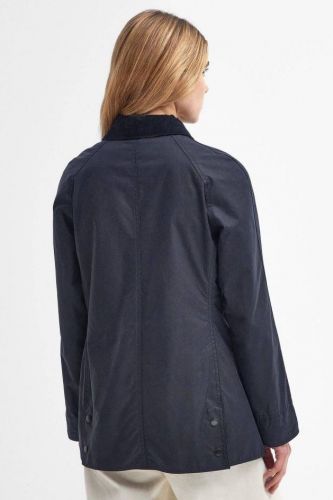 Barbour veste Bleu femmes (Beadnell Wax bleu doublé tartan col velo - LWX0667 WAX navy) - Marine | Much more than shoes