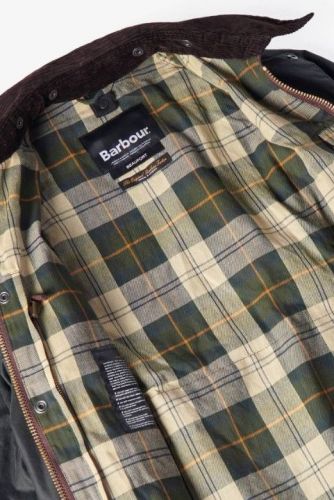 Barbour veste Kaki unisex (Beaufort manteau 3/4 wax kaki sage col v - MWX0017 wax kaki ) - Marine | Much more than shoes