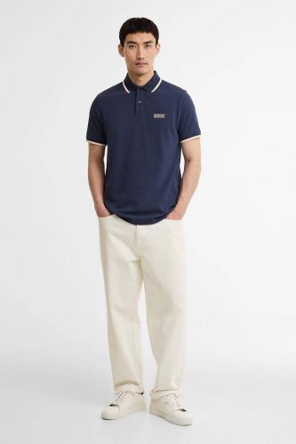 Polo bleu marine à finitions abricot BARBOUR | Marine