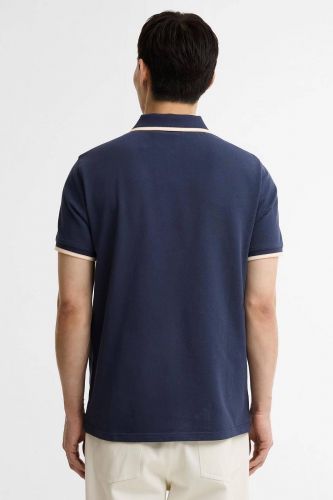 Polo bleu marine à finitions abricot BARBOUR | Marine