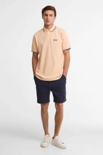 Polo abricot à finitions bleues BARBOUR | Marine