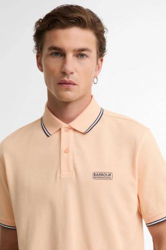 Polo abricot à finitions bleues BARBOUR | Marine