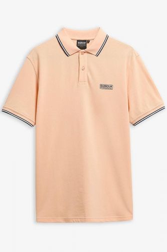 Polo abricot à finitions bleues BARBOUR | Marine