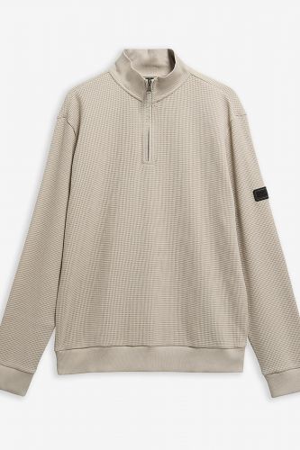 Pull zippé beige BARBOUR | Marine