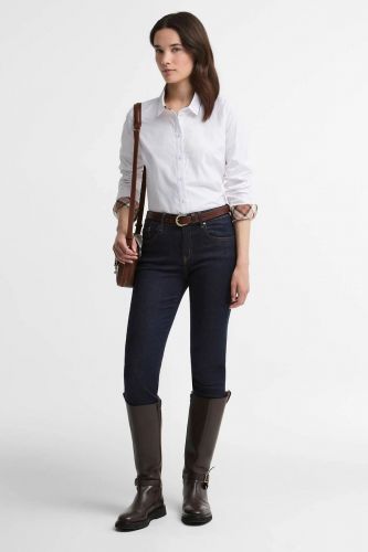 Chemise blanche et détails tartan BARBOUR | MARINE Auvelais