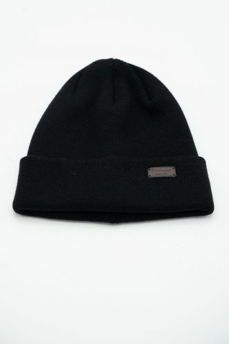 Ensemble écharpe carreaux écossais et bonnet noir uni BARBOUR | Marine