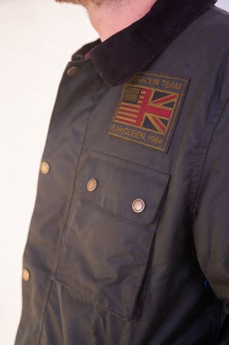 Veste huilée kaki style 