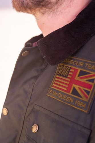 Veste huilée kaki style 