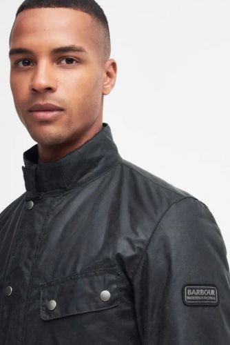 Veste cirée verte foncée, extérieur en 100% coton BARBOUR | Marine