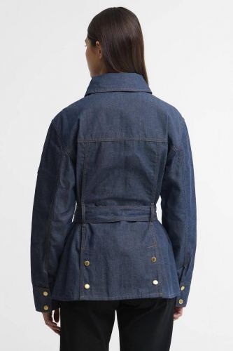 Veste en jean ceinturée effet ciré BARBOUR | Marine