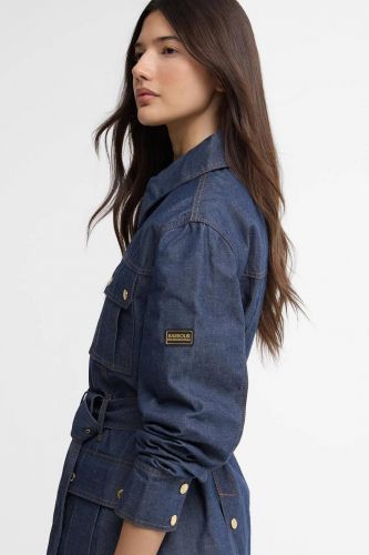 Veste en jean ceinturée effet ciré BARBOUR | Marine