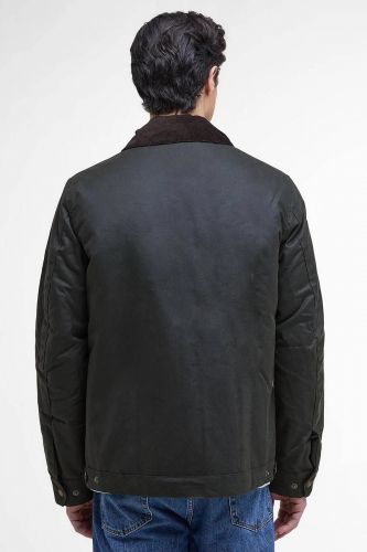Veste verte cirée avec écusson BARBOUR | MARINE Auvelais