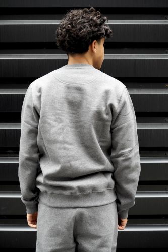 Pull sweat gris imprimé grand filou student BARON FILOU | Marine