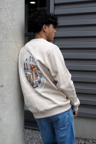 Pull beige avec logo dans le dos BARON FILOU | Marine