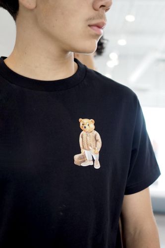 T-shirt noir avec imprimé Filou sur le devant BARON FILOU | Marine