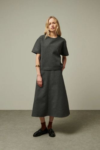 Blouse laine grise BELLEPIECE | Marine Auvelais 