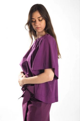 Blouse manches chauve souris mauve BELLEPIECE | Marine