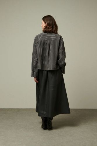 Chemise grise lignée BELLEPIECE | Marine Auvelais 