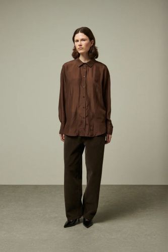 Chemise soir brune BELLEPIECE | Marine Auvelais 