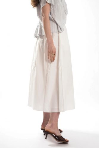 Jupe midi blanche BELLEPIECE | Marine