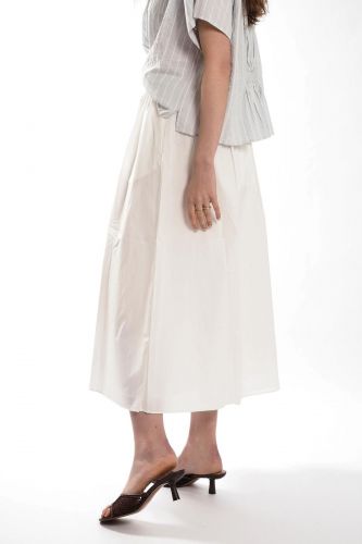 Jupe midi blanche BELLEPIECE | Marine