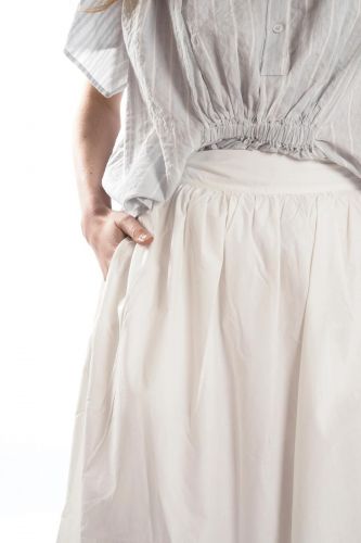 Jupe midi blanche BELLEPIECE | Marine