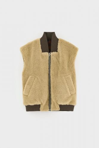 Veste sans manches réversible imprimé léo & teddy BELLEROSE | Marine