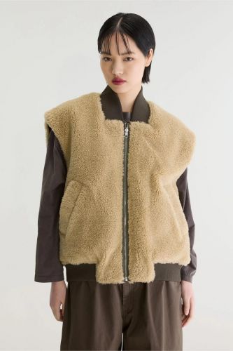 Veste sans manches réversible imprimé léo & teddy BELLEROSE | Marine