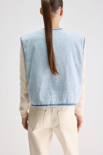 Bodywarmer réversible en denim/léo BELLEROSE | Marine