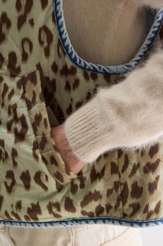 Bodywarmer réversible en denim/léo BELLEROSE | Marine