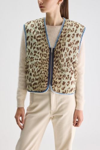 Bodywarmer réversible en denim/léo BELLEROSE | Marine