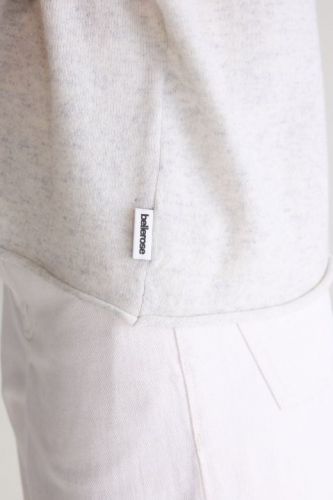 Pull col rond gris en cachemire BELLEROSE | Marine