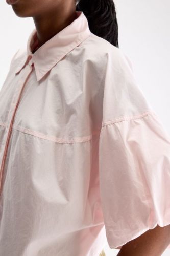 Bellerose chemise Rose femmes (Chemise courte ballon popeline de coton  - CASSY rose pâle) - Marine | Much more than shoes