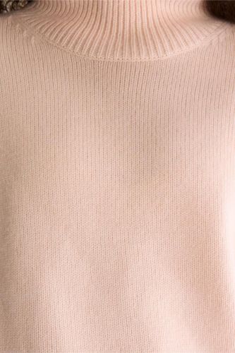 Pull col cheminée rose doux BELLEROSE | Marine
