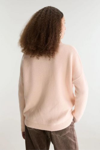 Pull col cheminée rose doux BELLEROSE | Marine