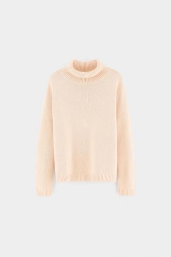 Pull col cheminée rose doux BELLEROSE | Marine