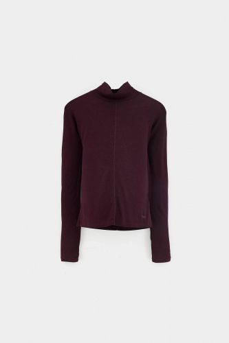Pull fin col roulé bordeaux BELLEROSE | Marine