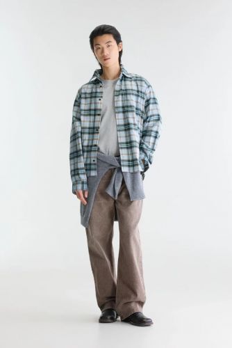 Chemise à carreaux bleus, marron et verts BELLEROSE | Marine Auvelais 