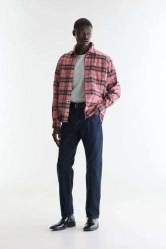 Chemise à carreaux roses, marron et noirs BELLEROSE | Marine Auvelais 